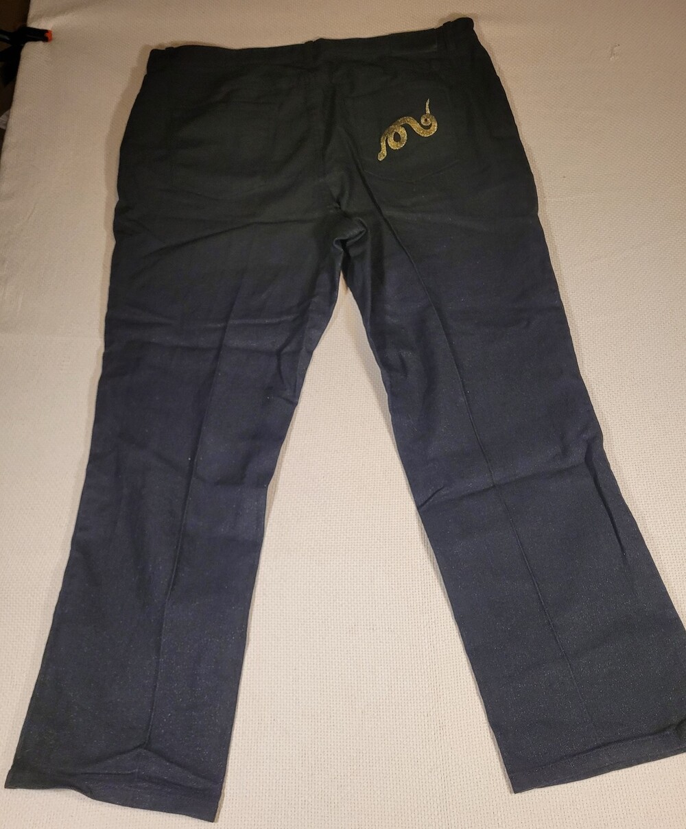 Lauren Ralph Lauren Jeans Womens 20W Modern Slim Pants Stretch Snake Embroidery